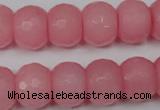 CCN163 15.5 inches 12*16mm faceted rondelle candy jade beads