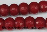 CCN166 15.5 inches 12*16mm faceted rondelle candy jade beads