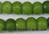 CCN171 15.5 inches 12*16mm faceted rondelle candy jade beads