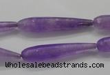 CCN1710 15.5 inches 8*40mm faceted teardrop candy jade beads wholesale