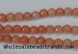 CCN1810 15 inches 4mm faceted round candy jade beads wholesale