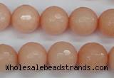 CCN1815 15 inches 14mm faceted round candy jade beads wholesale