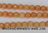 CCN1821 15 inches 6mm faceted round candy jade beads wholesale