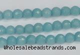 CCN1861 15 inches 6mm faceted round candy jade beads wholesale