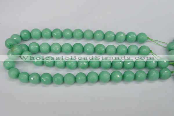 CCN1885 15 inches 14mm faceted round candy jade beads wholesale