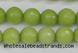 CCN1904 15 inches 12mm faceted round candy jade beads wholesale