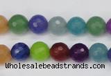 CCN1983 15 inches 10mm faceted round candy jade beads wholesale