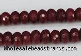 CCN1991 15 inches 6*10mm faceted rondelle candy jade beads wholesale