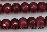 CCN1993 15 inches 10*14mm faceted rondelle candy jade beads wholesale