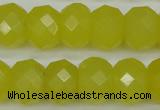 CCN2008 15 inches 12*16mm faceted rondelle candy jade beads wholesale