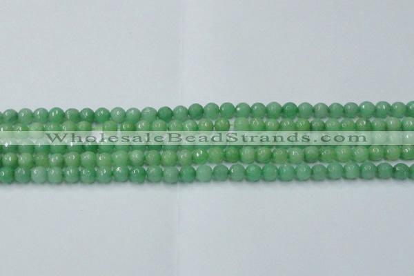 CCN2029 15 inches 4mm faceted round candy jade beads wholesale