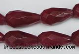 CCN203 15.5 inches 12*22mm faceted teardrop candy jade beads