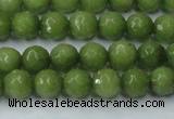 CCN2037 15 inches 6mm faceted round candy jade beads wholesale