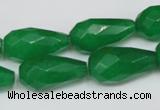 CCN204 15.5 inches 12*22mm faceted teardrop candy jade beads