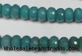 CCN2102 15.5 inches 6*10mm faceted rondelle candy jade beads