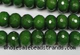 CCN2108 15.5 inches 6*10mm faceted rondelle candy jade beads