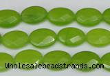 CCN215 15.5 inches 10*14mm faceted oval candy jade beads