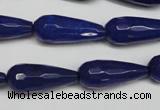 CCN2152 15.5 inches 10*25mm faceted teardrop candy jade beads