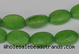 CCN216 15.5 inches 10*14mm faceted oval candy jade beads