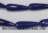 CCN2172 15.5 inches 8*25mm faceted teardrop candy jade beads