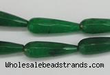 CCN2174 15.5 inches 8*25mm faceted teardrop candy jade beads