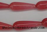 CCN2185 15.5 inches 10*30mm teardrop candy jade beads