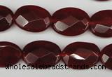 CCN2207 15.5 inches 13*18mm faceted oval candy jade beads