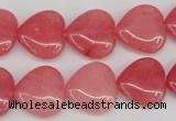 CCN2240 15.5 inches 15*15mm heart candy jade beads wholesale