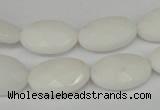 CCN225 15.5 inches 12*18mm faceted oval candy jade beads