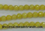 CCN2254 15.5 inches 6mm faceted round candy jade beads wholesale