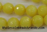 CCN2258 15.5 inches 14mm faceted round candy jade beads wholesale