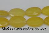 CCN226 15.5 inches 12*18mm faceted oval candy jade beads