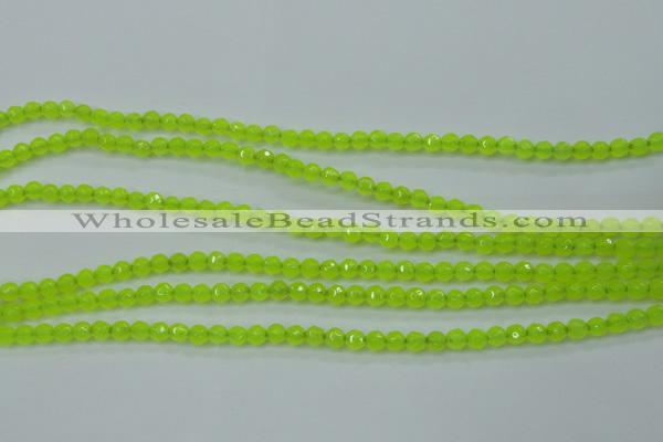 CCN2261 15.5 inches 4mm faceted round candy jade beads wholesale