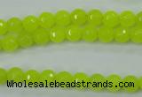 CCN2262 15.5 inches 6mm faceted round candy jade beads wholesale