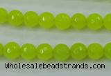 CCN2263 15.5 inches 8mm faceted round candy jade beads wholesale