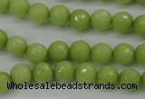 CCN2272 15.5 inches 8mm faceted round candy jade beads wholesale