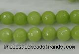 CCN2273 15.5 inches 10mm faceted round candy jade beads wholesale