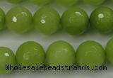 CCN2275 15.5 inches 14mm faceted round candy jade beads wholesale