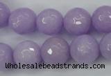 CCN2291 15.5 inches 14mm faceted round candy jade beads wholesale