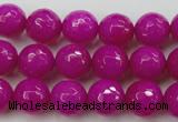 CCN2297 15.5 inches 12mm faceted round candy jade beads wholesale