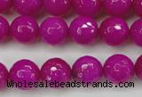 CCN2298 15.5 inches 14mm faceted round candy jade beads wholesale