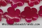 CCN2342 15.5 inches 20mm carved flower candy jade beads wholesale