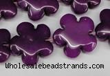 CCN2345 15.5 inches 20mm carved flower candy jade beads wholesale