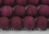 CCN2425 15.5 inches 6mm round matte candy jade beads wholesale