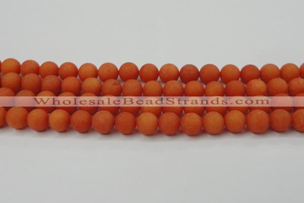 CCN2427 15.5 inches 6mm round matte candy jade beads wholesale