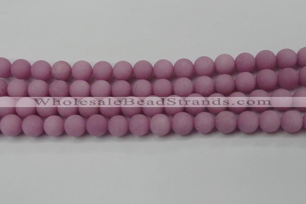 CCN2463 15.5 inches 10mm round matte candy jade beads wholesale