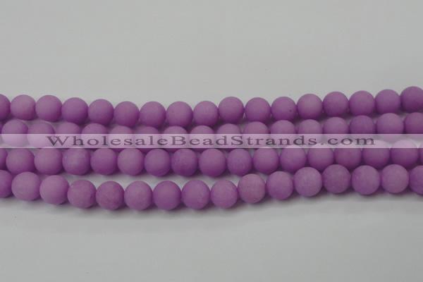 CCN2502 15.5 inches 14mm round matte candy jade beads wholesale