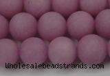 CCN2503 15.5 inches 14mm round matte candy jade beads wholesale