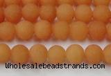 CCN2516 15.5 inches 6mm round matte candy jade beads wholesale