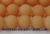 CCN2520 15.5 inches 14mm round matte candy jade beads wholesale